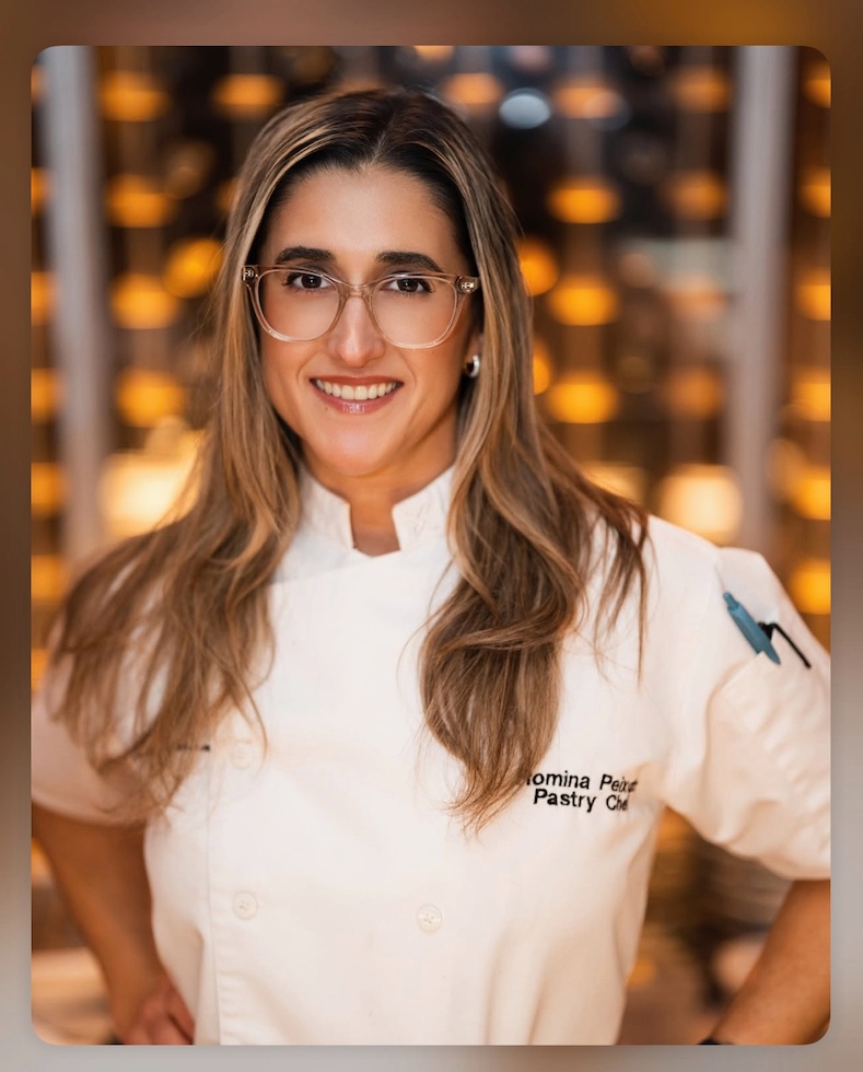 pastry-chef-romina-peioto Chef Romina Peixoto, founder of Sweet Graffiti, plating an Argentine-inspired dessert in NYC